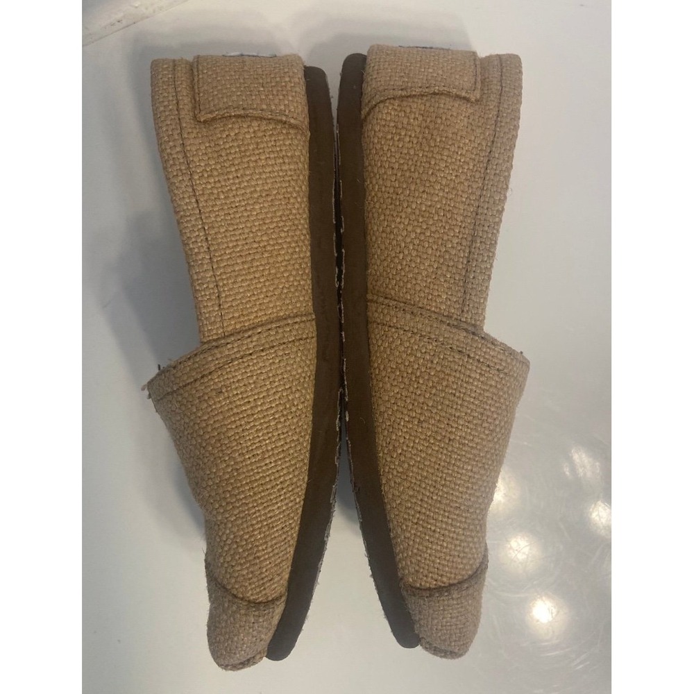 Toms Womens Loafer Flat Shoes Beige Round Toe Slip On 5 - Picture 8 of 9